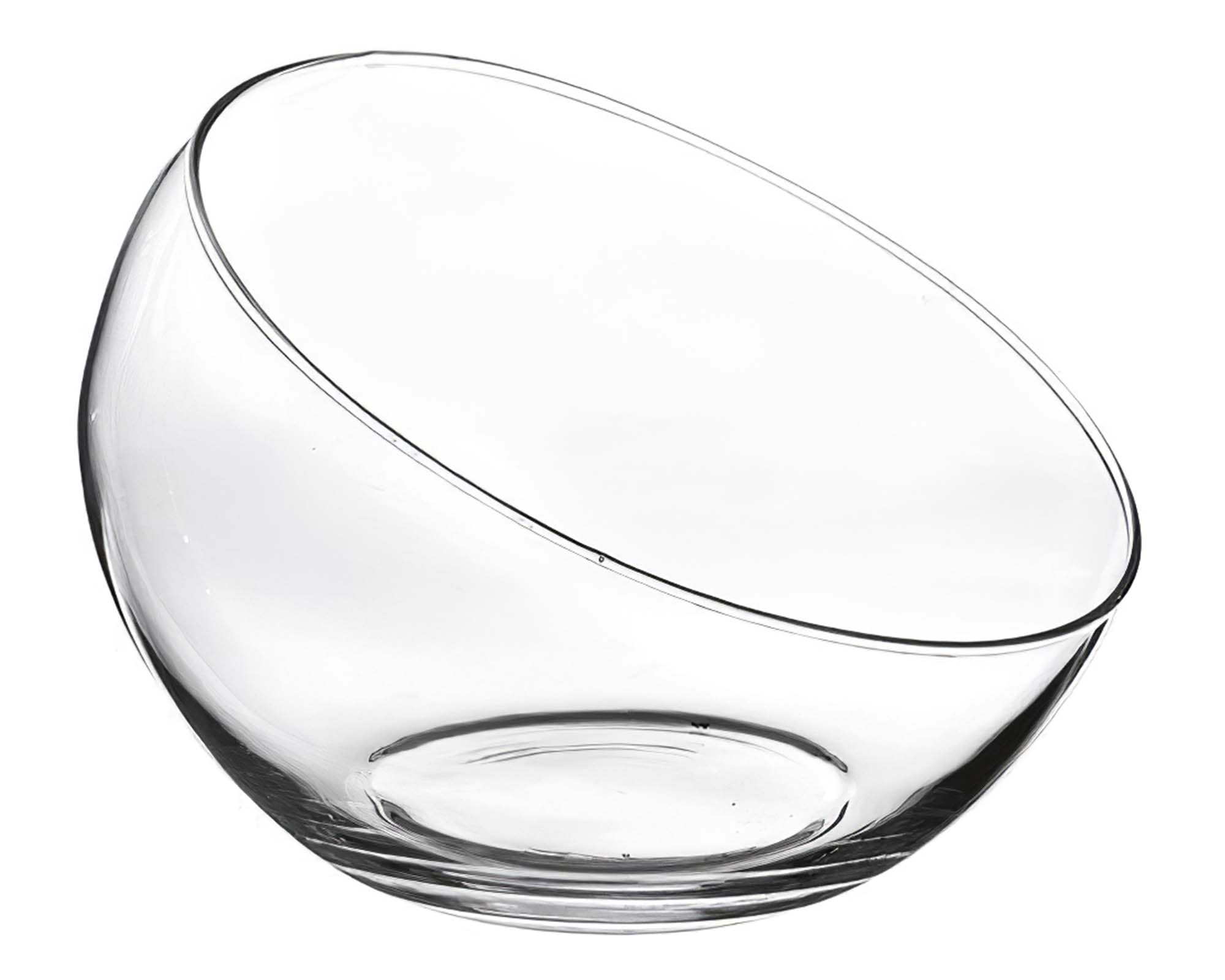 Ciotola a Sfera Tagliata Obliqua Versatile, Pratica e Resistente in Vetro D20 16H