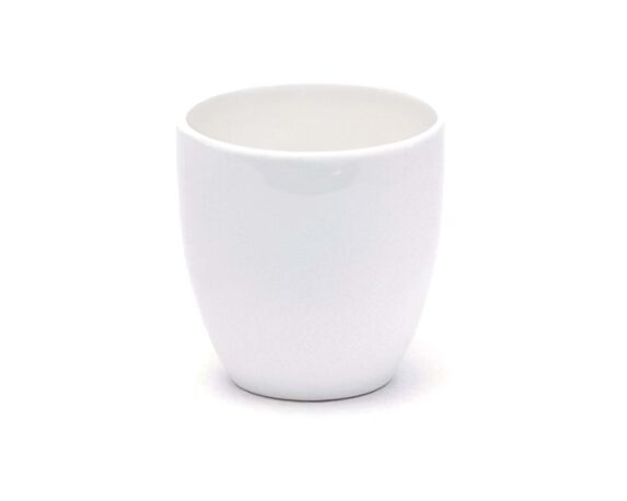 Cachepot Bianco In Ceramica Decorativo D11 11.5h