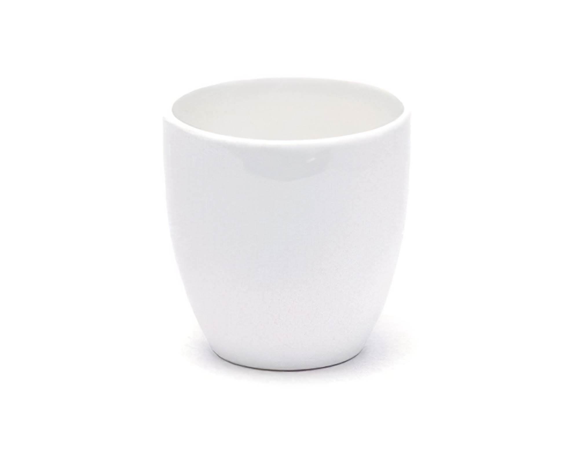 Cachepot Bianco In Ceramica Decorativo D11 11.5h
