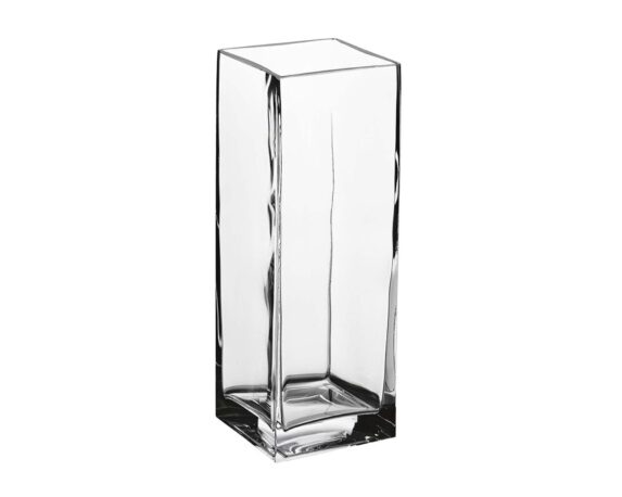 Vaso Quadrato In Vetro Elegante E Versatile 14x14x40h