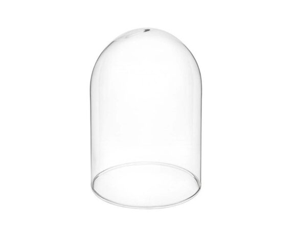 Cupola Decorativa Trasparente Incantevole e Elegante D10 15H in Vetro