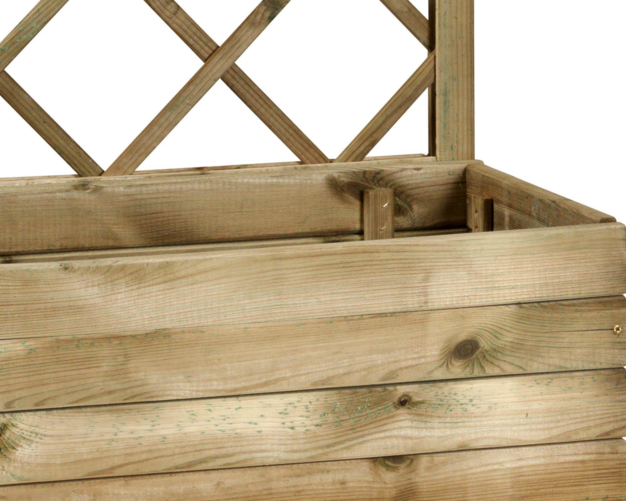 Fioriera con Pannello Grigliato Malika 80x43x179cm in Legno - immagine 2