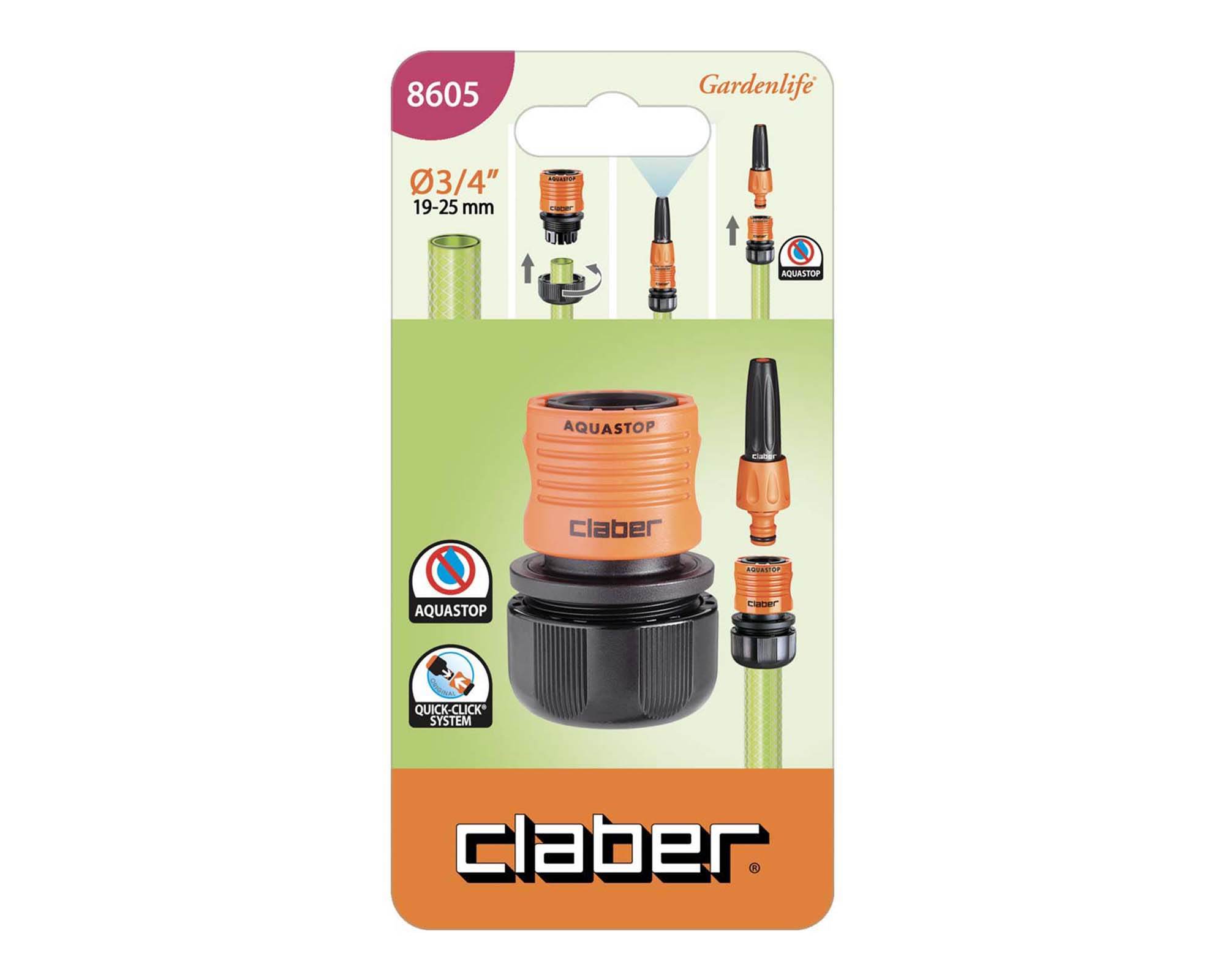 Raccordo Rapido Stop Quick Click per Tubo da 3/4 - Claber - immagine 3