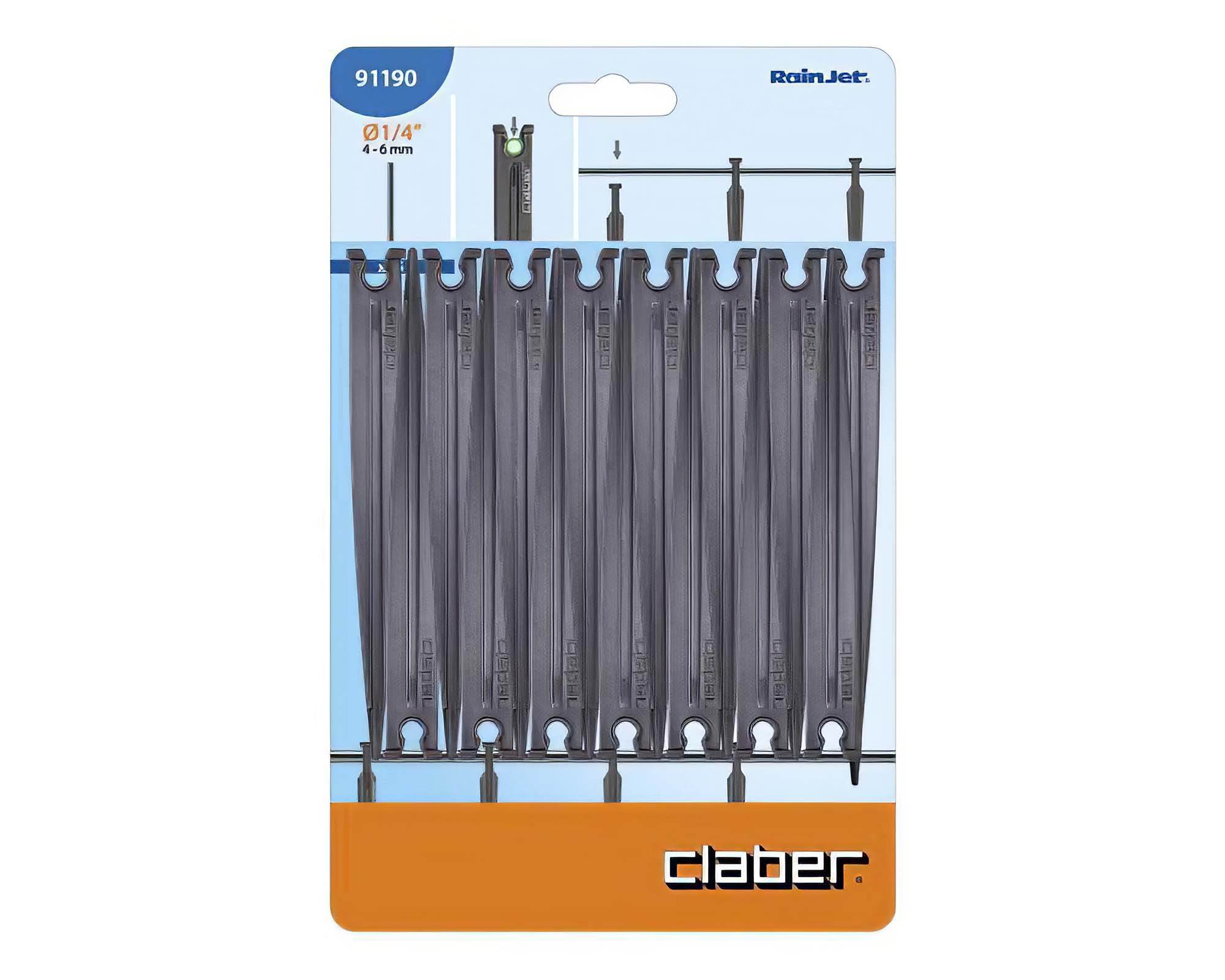 Set 15 Pz Picchetto per Tubo Capillare Micro di Irrigazione a Goccia - Claber - immagine 3