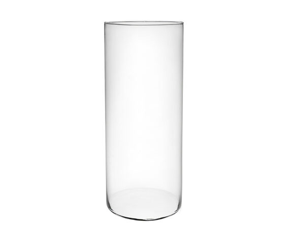 Vaso Cilindrico Elegante e Versatile D15x40h in Vetro