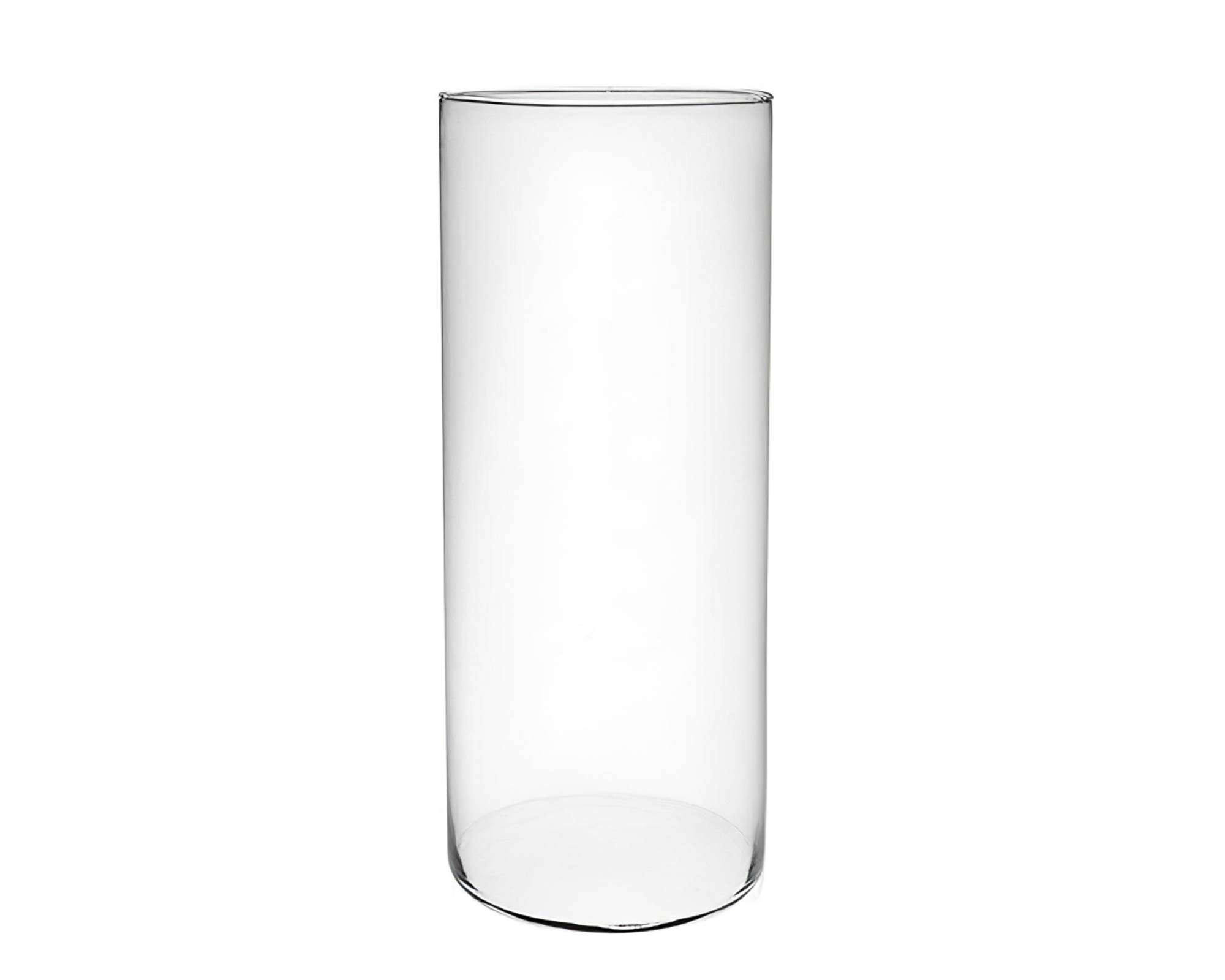 Vaso Cilindrico Elegante e Versatile D15x40h in Vetro