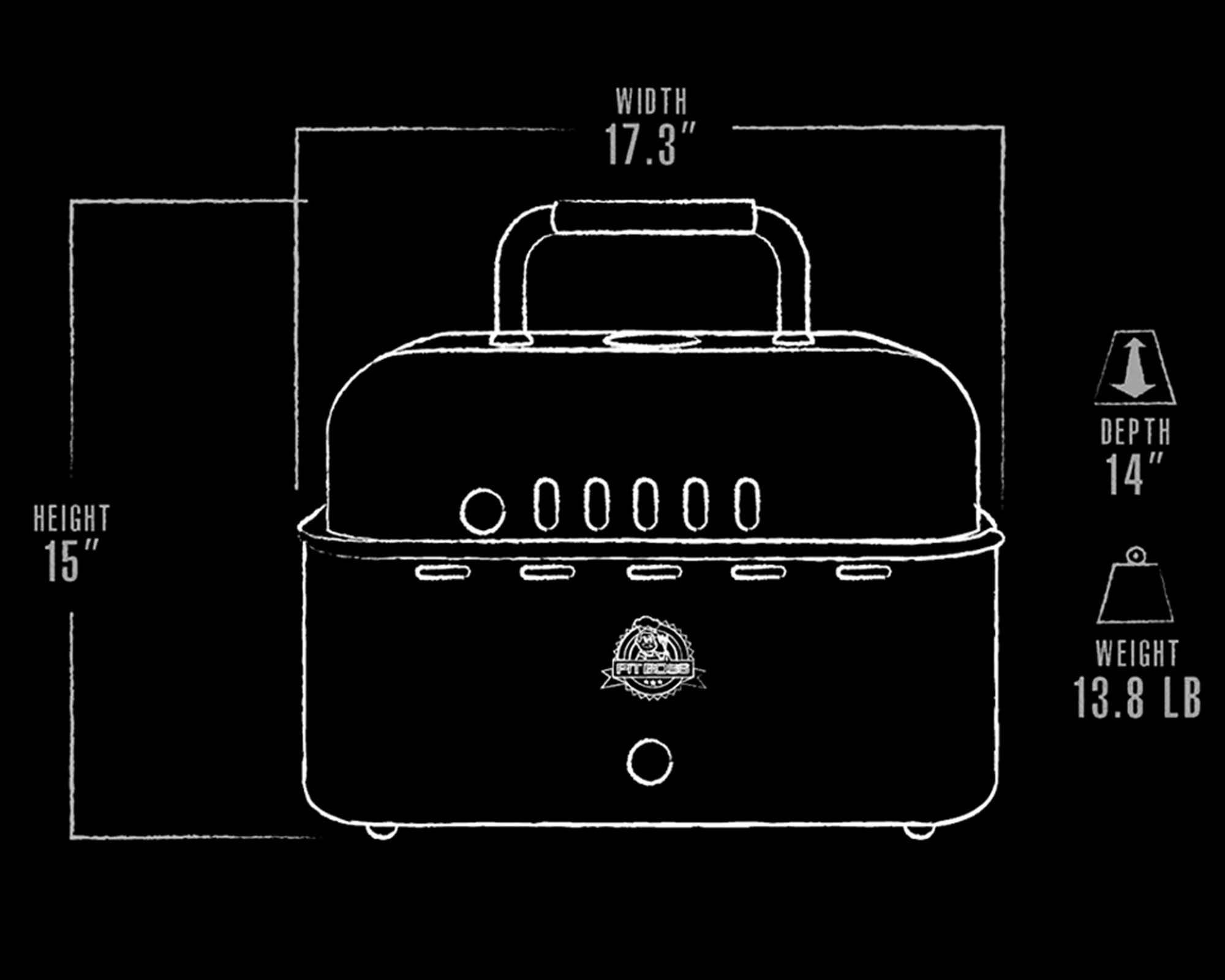 Barbecue a Carbone Portatile Grigio in Acciaio e Plastica - Pit Boss - immagine 8