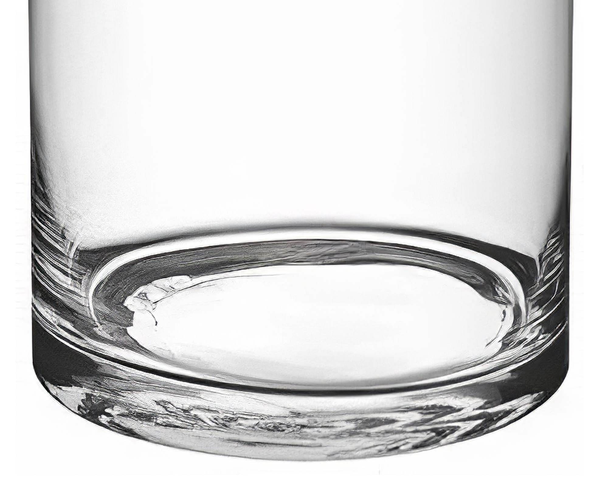 Vaso Cilindrico in Vetro realizzato a Taglio Caldo Elegante e Versatile D10 10H - immagine 2