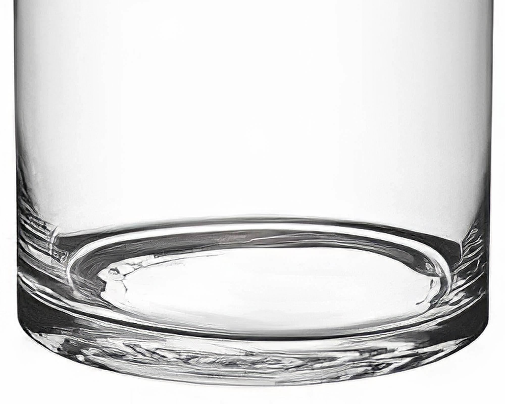 Vaso Cilindrico in Vetro realizzato a Taglio Caldo Elegante e Versatile D15 15H - immagine 2