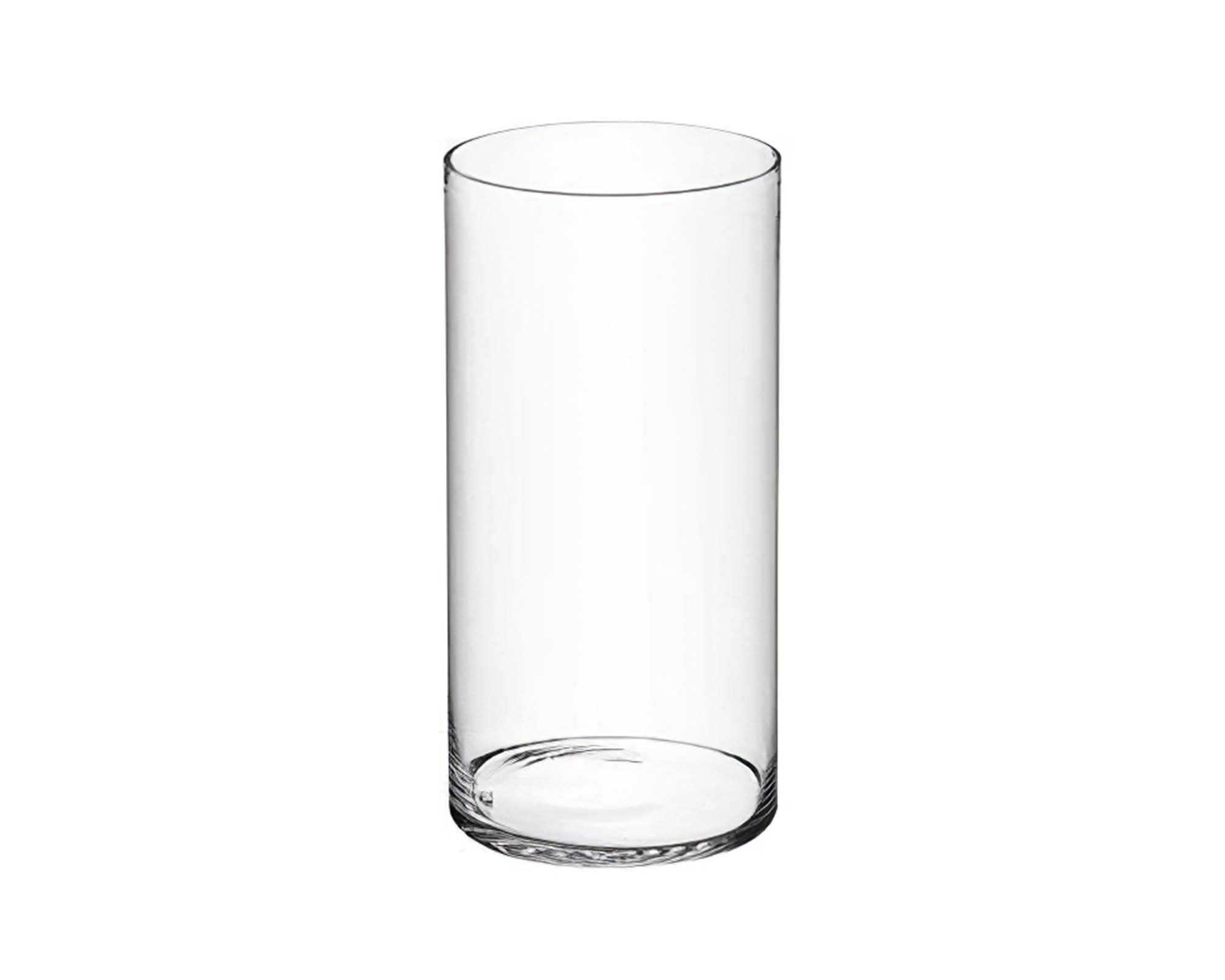 Vaso Cilindrico in Vetro Elegante e Versatile D12 H30