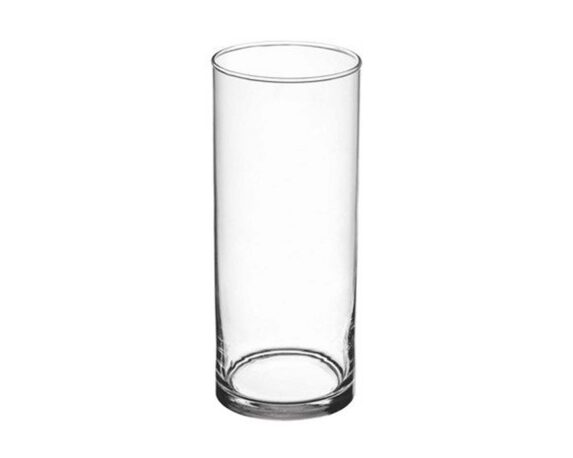 Vaso Cilindrico Realizzato a Taglio Caldo Elegante e Versatile D8x30h in Vetro