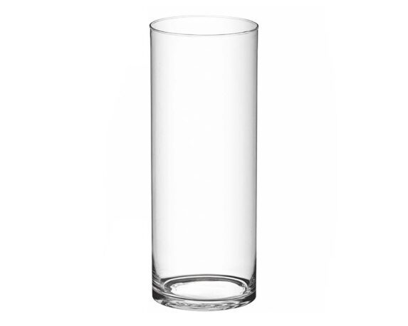 Vaso Cilindrico in Vetro realizzato a Taglio Caldo Elegante e Versatile D15 40H