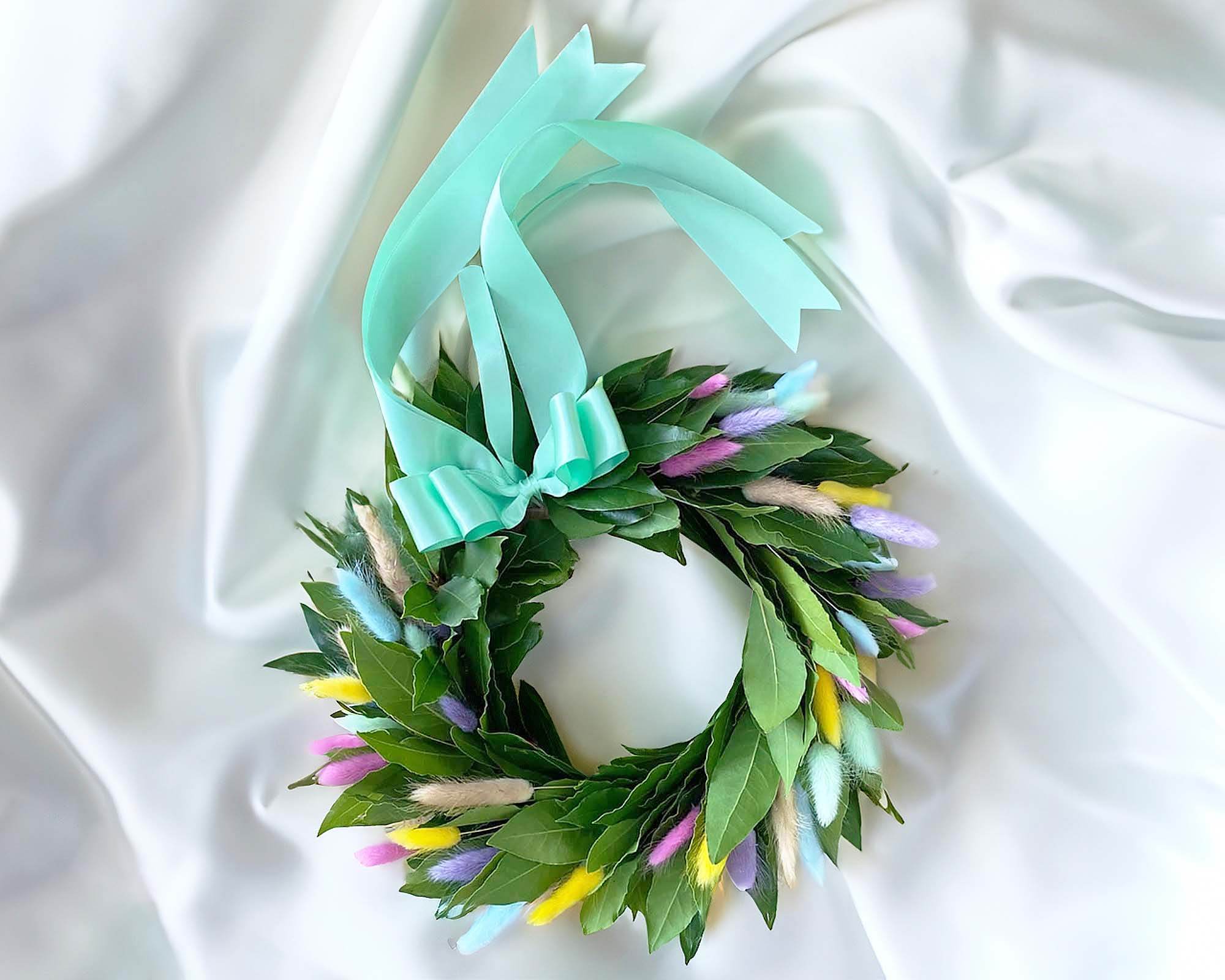 Corona di Alloro per Laurea con Mini Pampas - Colorful Edition -  FloralGarden