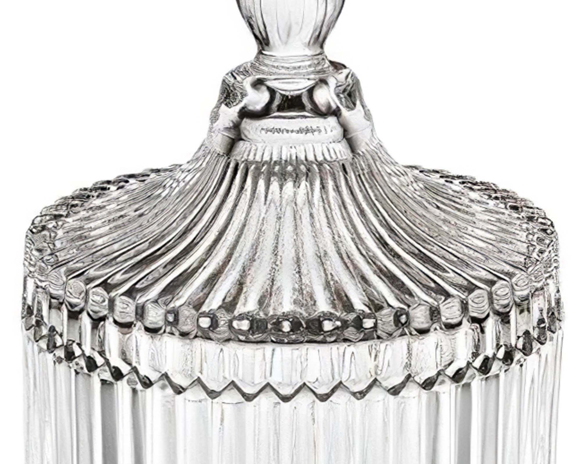 Porta Confetti Rigato Wedding Elegante e Raffinato in Vetro D10,5 17,5H - immagine 2