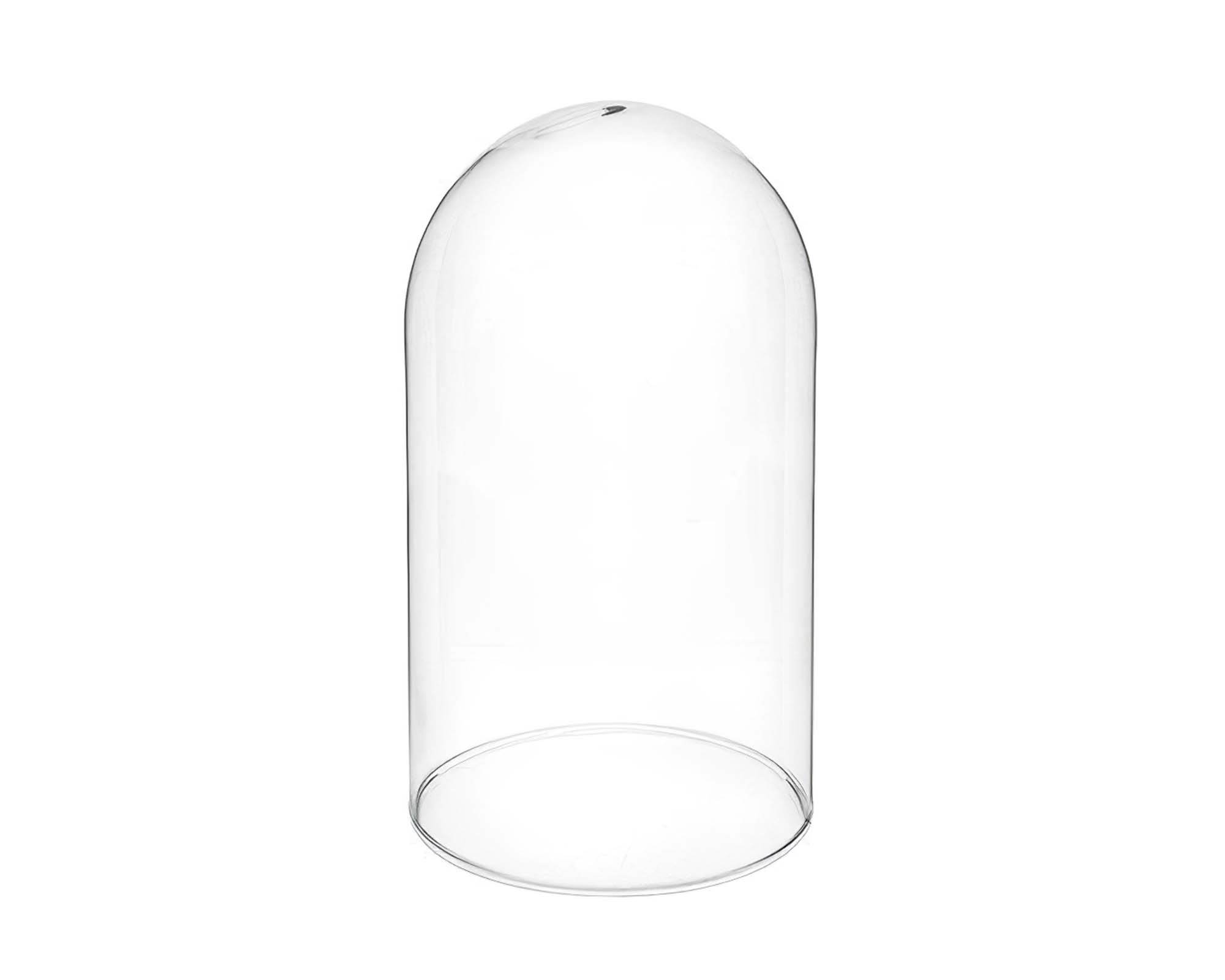 Cupola Decorativa Trasparente Incantevole e Elegante D12,5 20H in Vetro