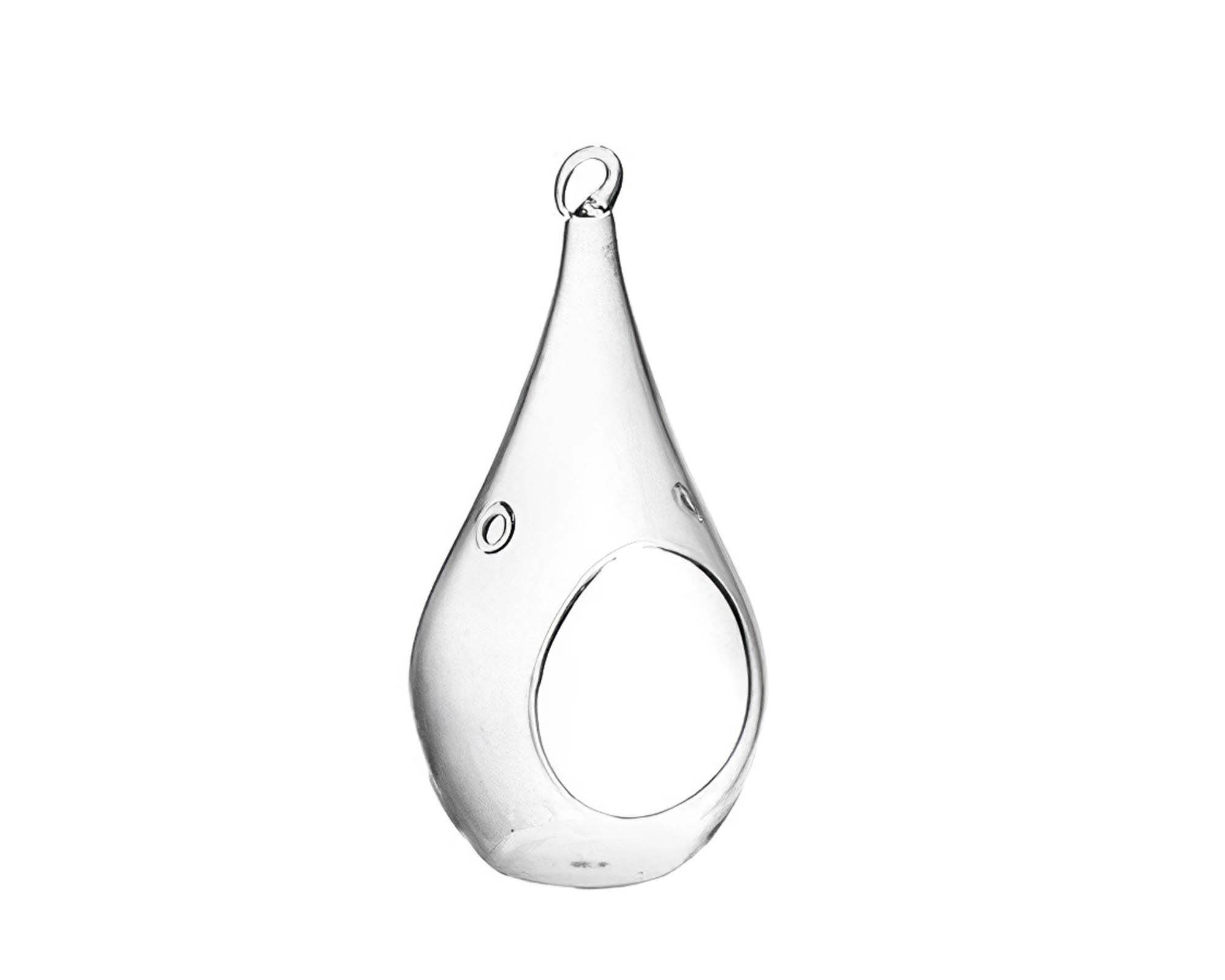 Goccia Decorativa Appendibile Delicata con Design Raffinato D8x15h in Vetro