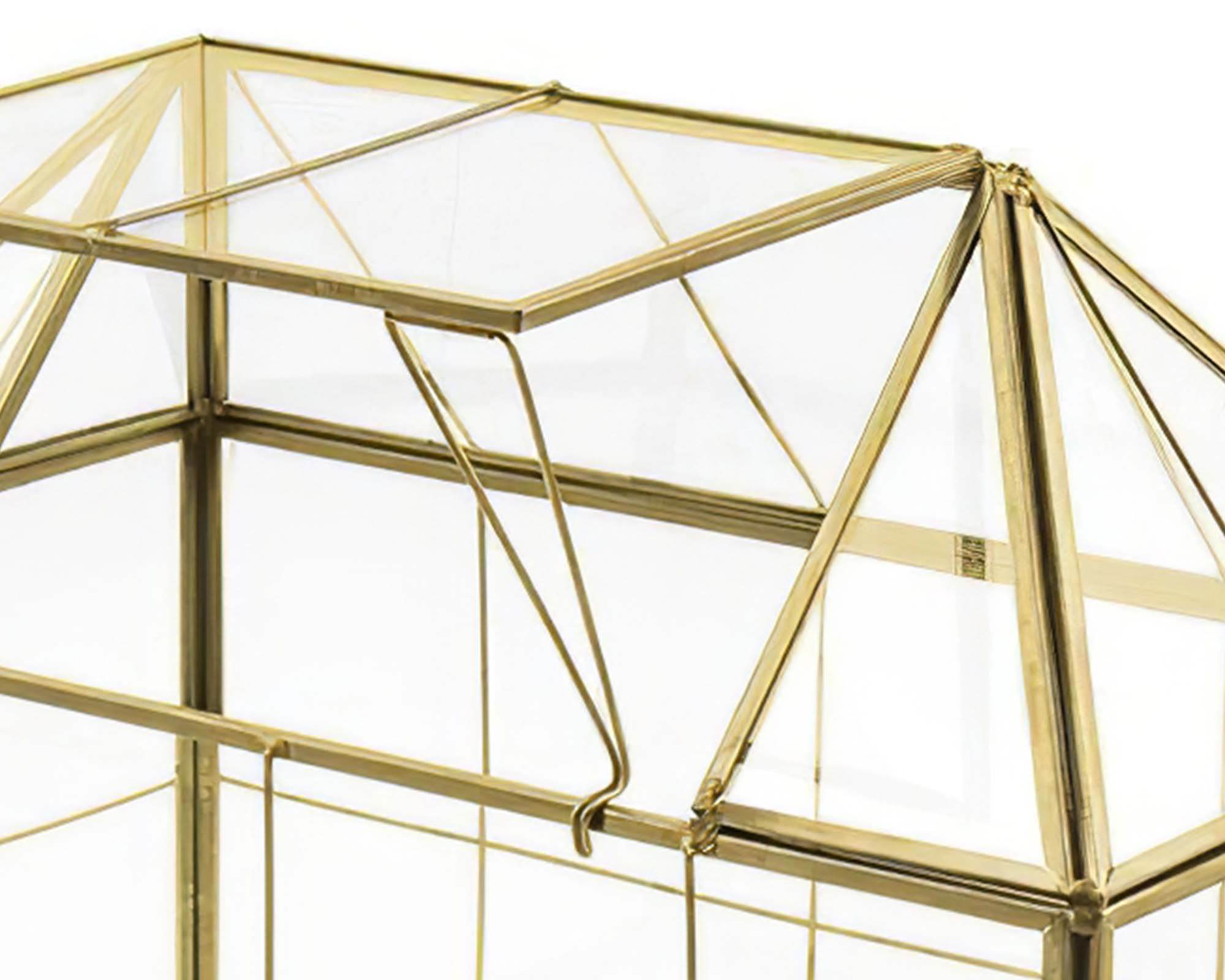 Terrario Portapianta Moderno e Resistente in Vetro e Metallo 24x13x20h - immagine 2