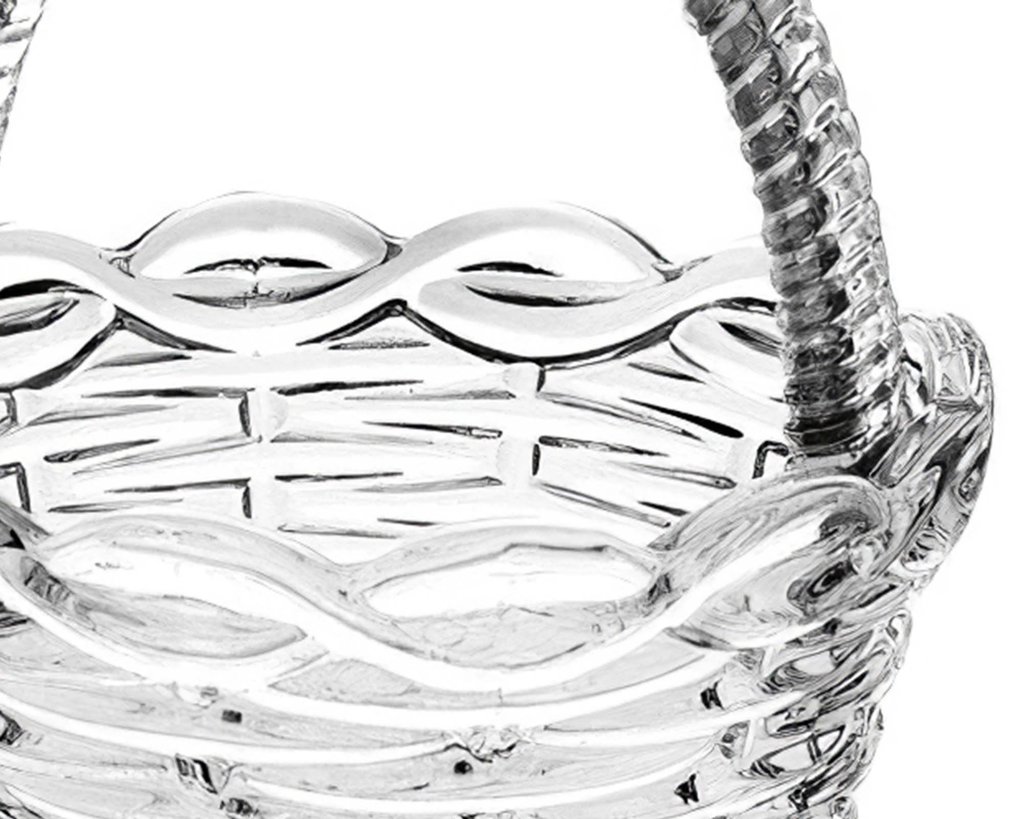 Ciotola a Forma di Cestino in Vetro H15 D15 - immagine 2