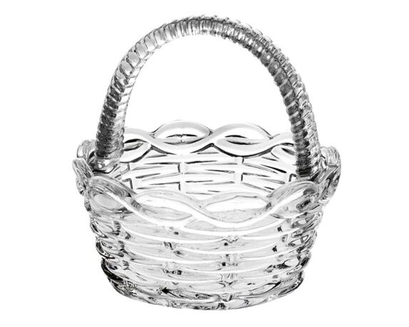 Ciotola a Forma di Cestino in Vetro H15 D15