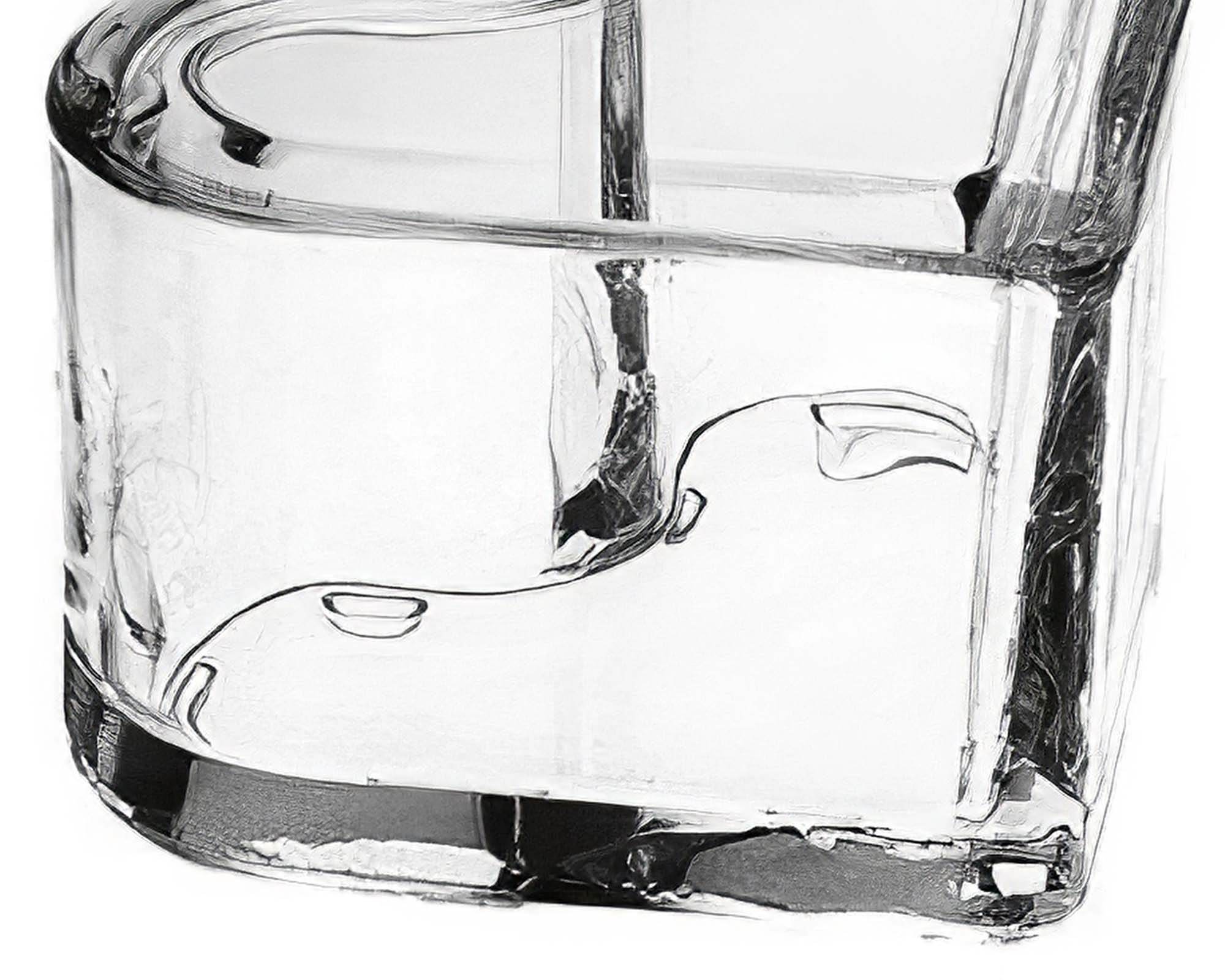 Scatola Cuore con Coperchio Dolce e Pratica in Vetro 9x7,5x6h - immagine 2