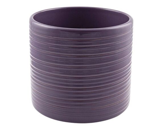 Vaso Glaze Melanzana Elegante E Resistente In Ceramica D17,5 18,5H
