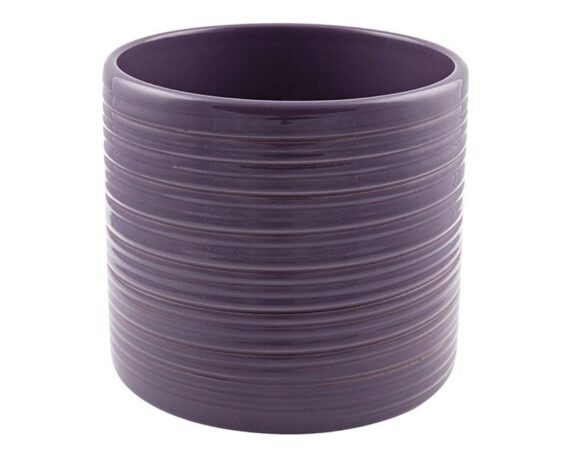 Vaso Glaze Melanzana Elegante e Resistente In Ceramica D17,5 18,5H