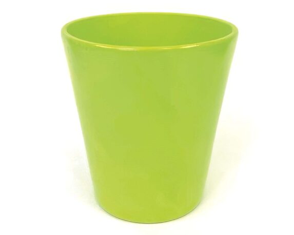 Vaso per Orchidea Verde D13x14h Versatile e Moderno in Ceramica