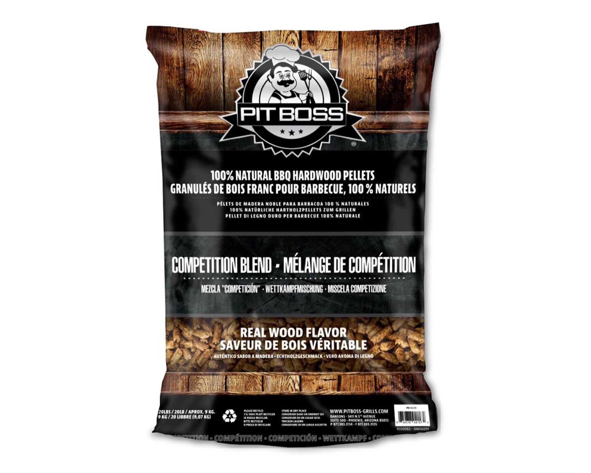 Pellet per BBQ Competition in Legno Massello 9KG - Pit Boss