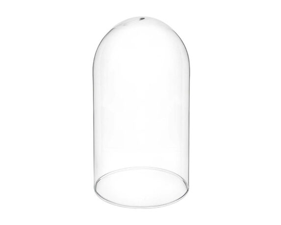 Cupola Decorativa Trasparente Incantevole e Elegante D18,5 30H in Vetro