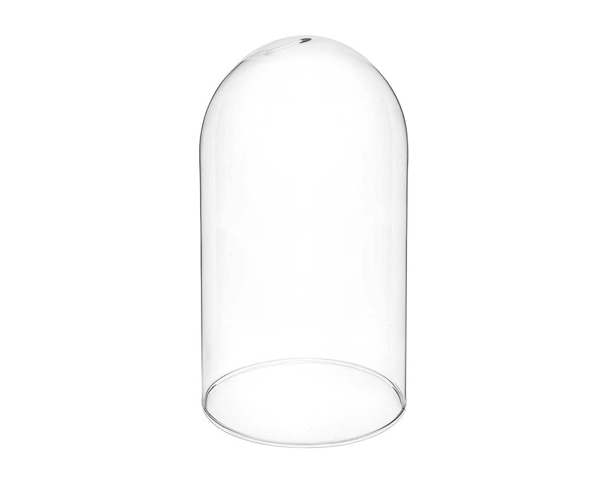 Cupola Decorativa Trasparente Incantevole e Elegante D18,5 30H in Vetro