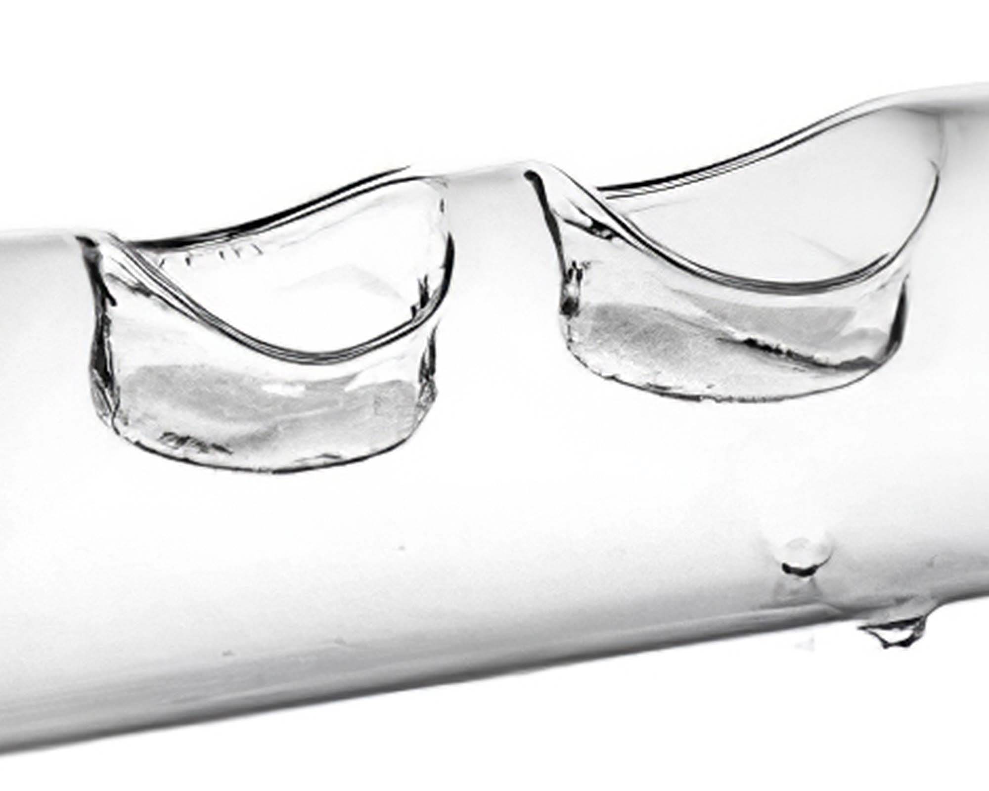 Portacandele 3 Fuochi Moderno e Accogliente in Vetro D24 6,5H - immagine 2