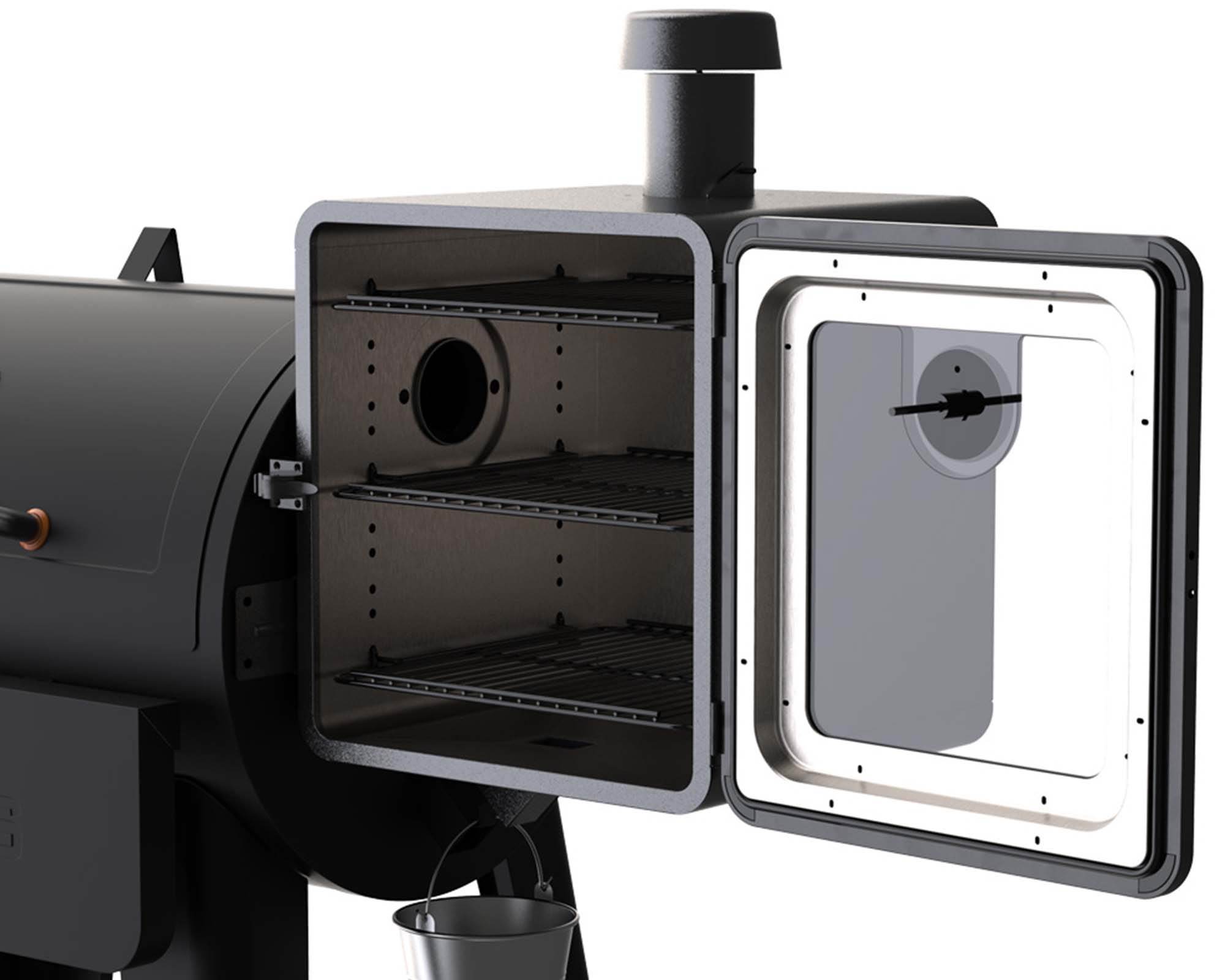 Affumicatore di Unità Aggiuntiva per BBQ Navigator Nero in Acciaio - Pit Boss - immagine 4