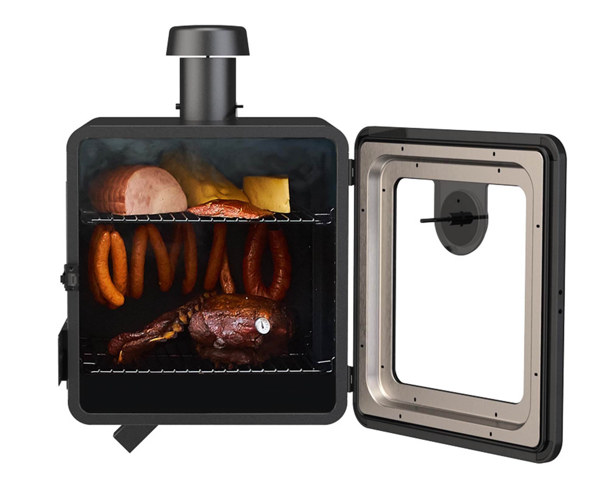 Affumicatore di Unità Aggiuntiva per BBQ Navigator Nero in Acciaio - Pit Boss - immagine 2