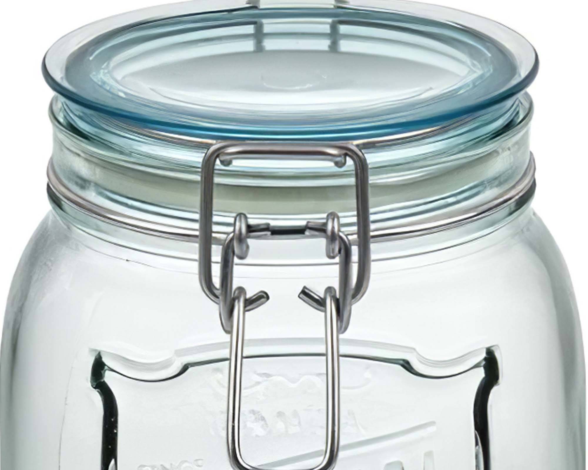 Barattolo a Chiusura Ermetica D12x12,5h in Vetro - immagine 2