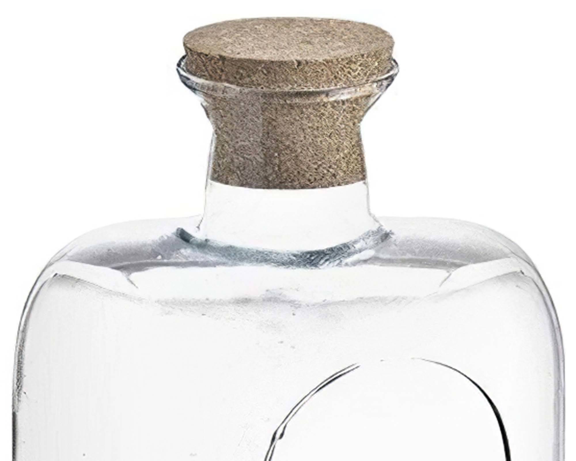 Bottiglia in Vetro con Buco e Tappo di Suchero H23 D19 - immagine 2