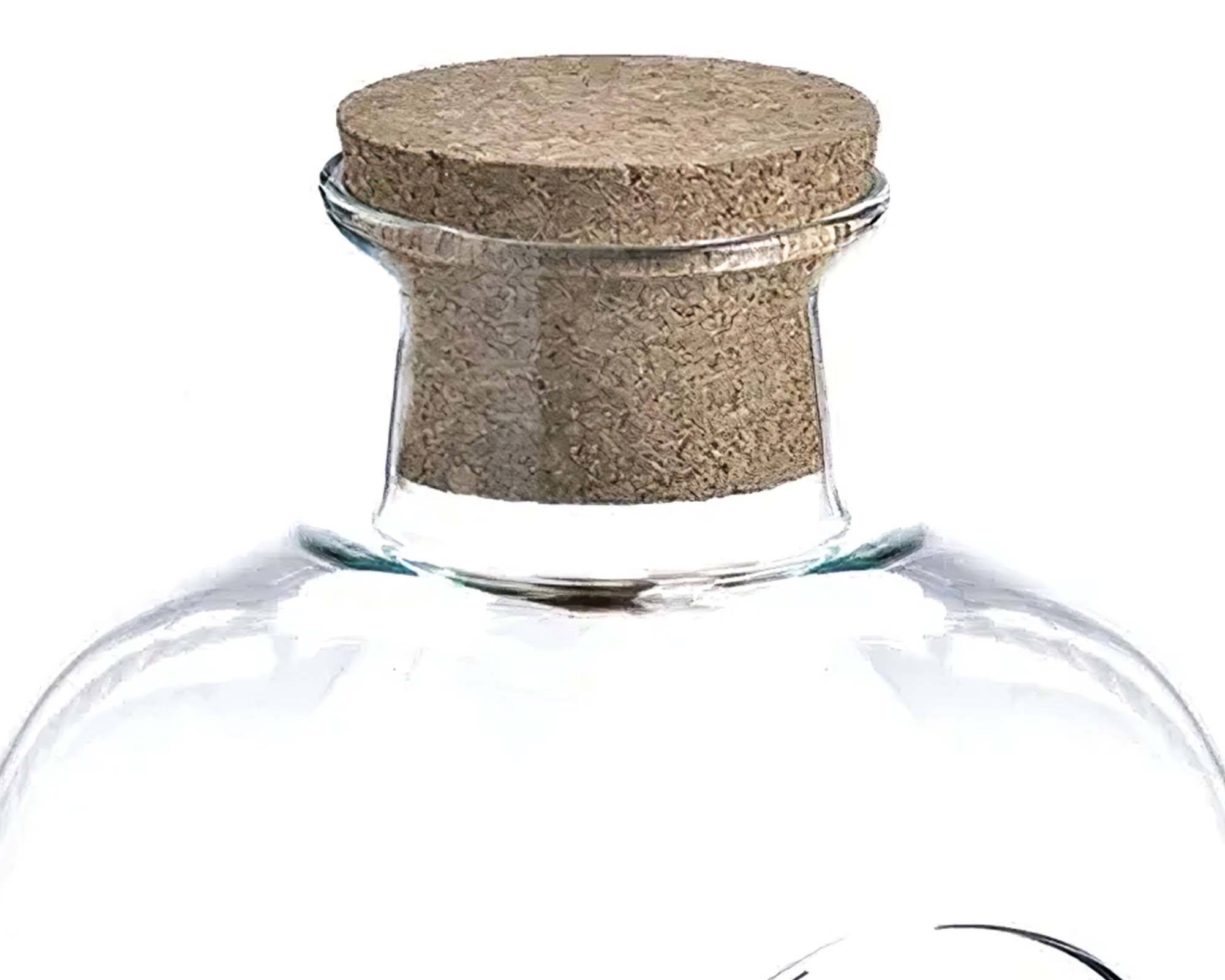 Bottiglia in Vetro con Buco e Tappo di Suchero H23 D19 - immagine 2
