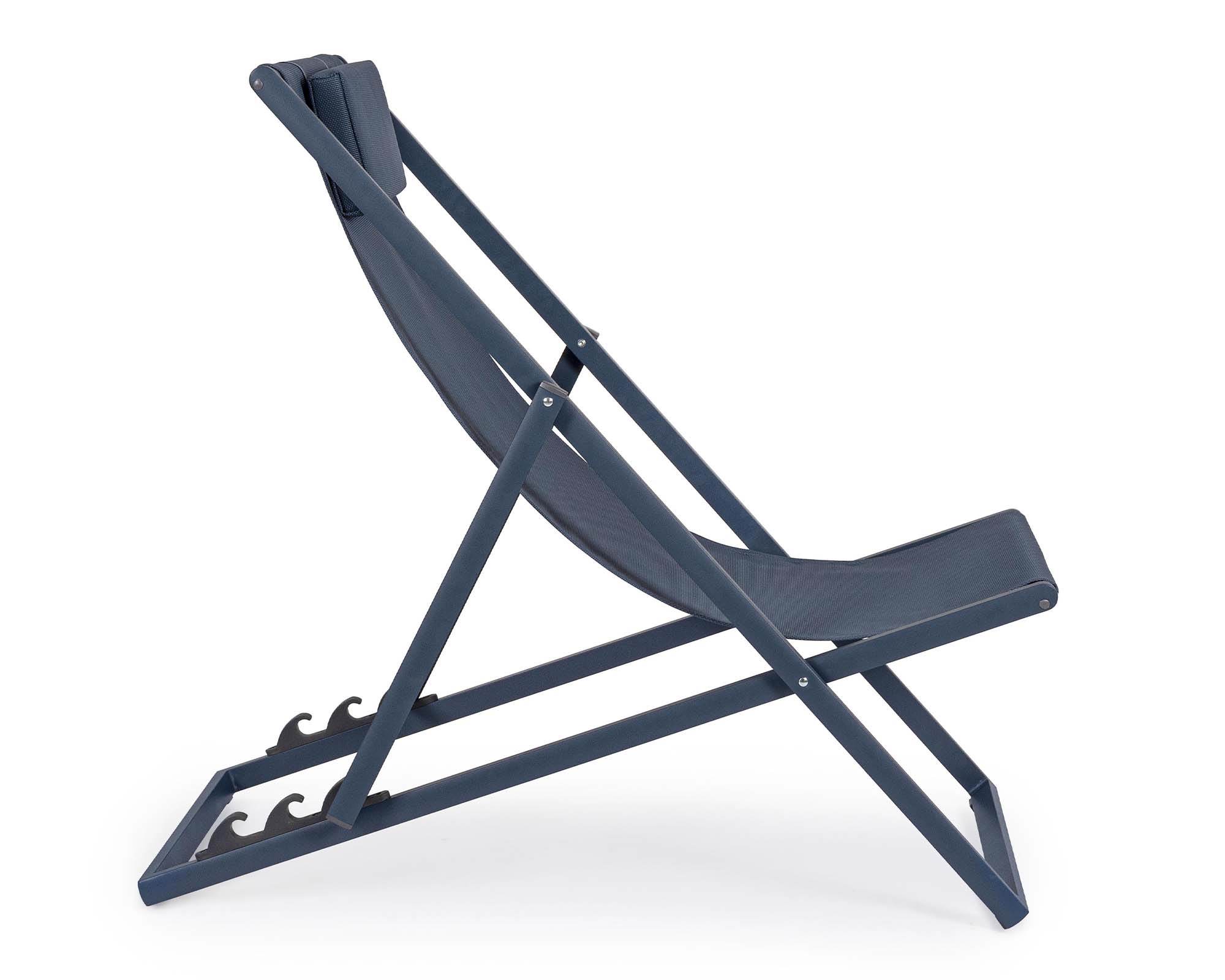 Sdraio Taylor Navy in Alluminio e Textilene - Bizzotto - immagine 2