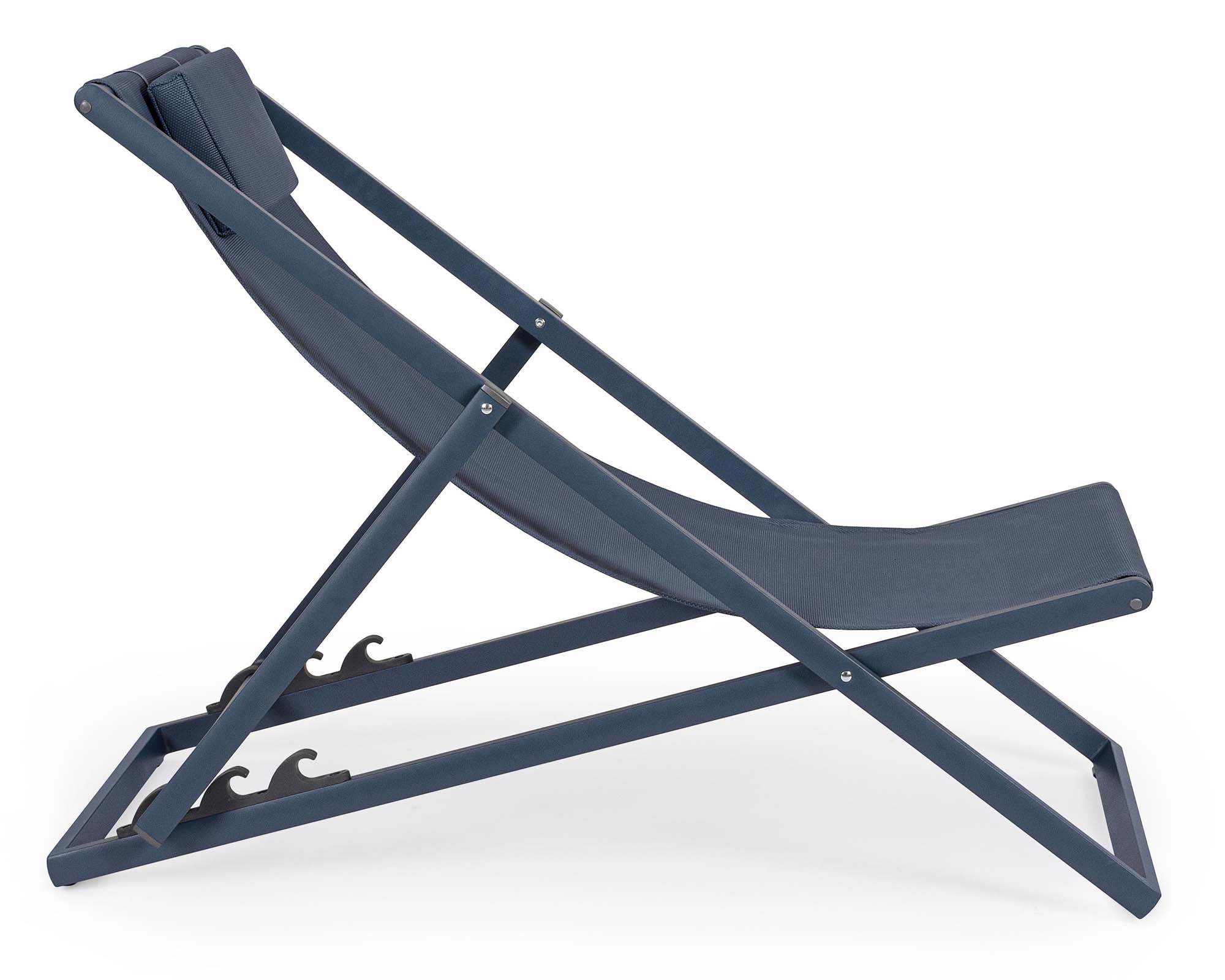 Sdraio Taylor Navy in Alluminio e Textilene - Bizzotto - immagine 3