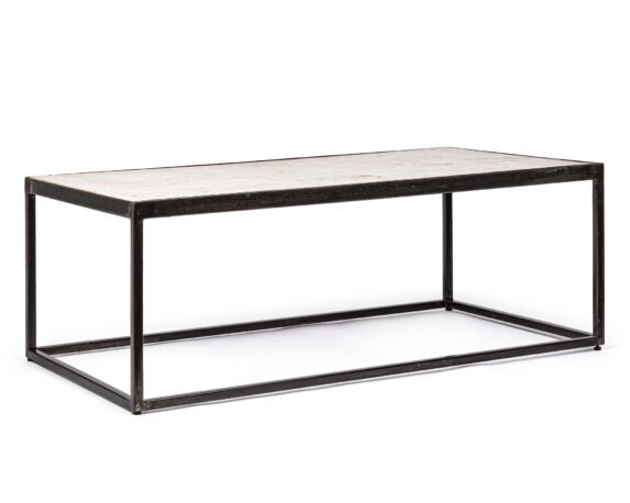 Tavolino Lambeth 110×60 In Marmo E Acciaio – Bizzotto