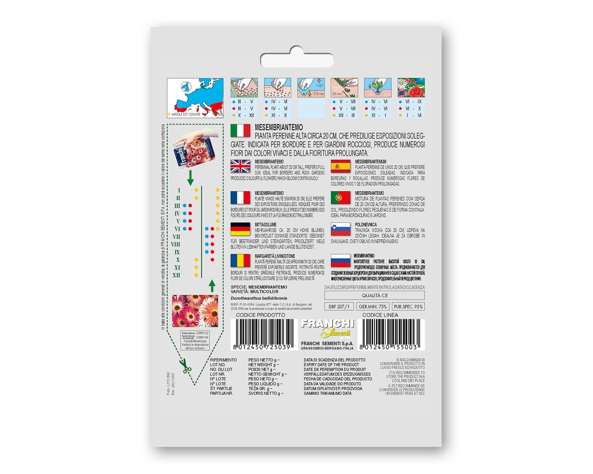 Semi di Esembricanto Multicolor - Franchi sementi - immagine 2