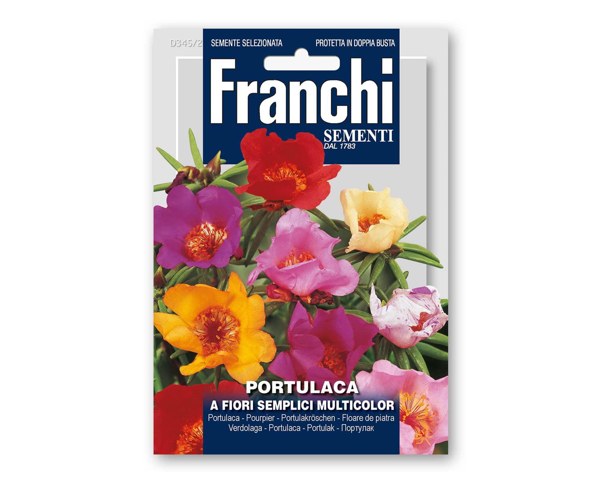 Semi di Portulaca a Fiori Semplici Multicolor - Franchi sementi