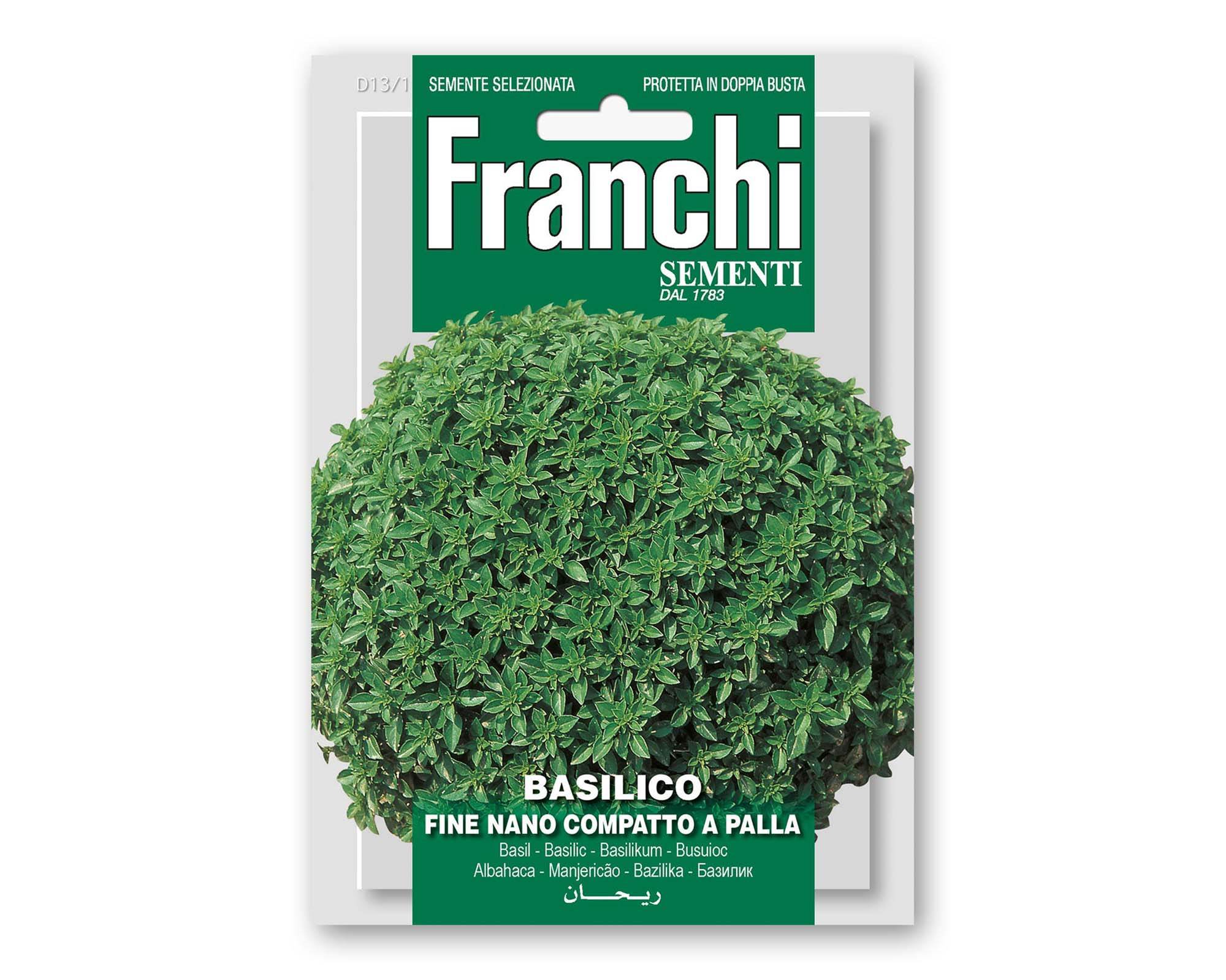 Semi di Basilico Fine Nano Compatto a Palla - Franchi sementi