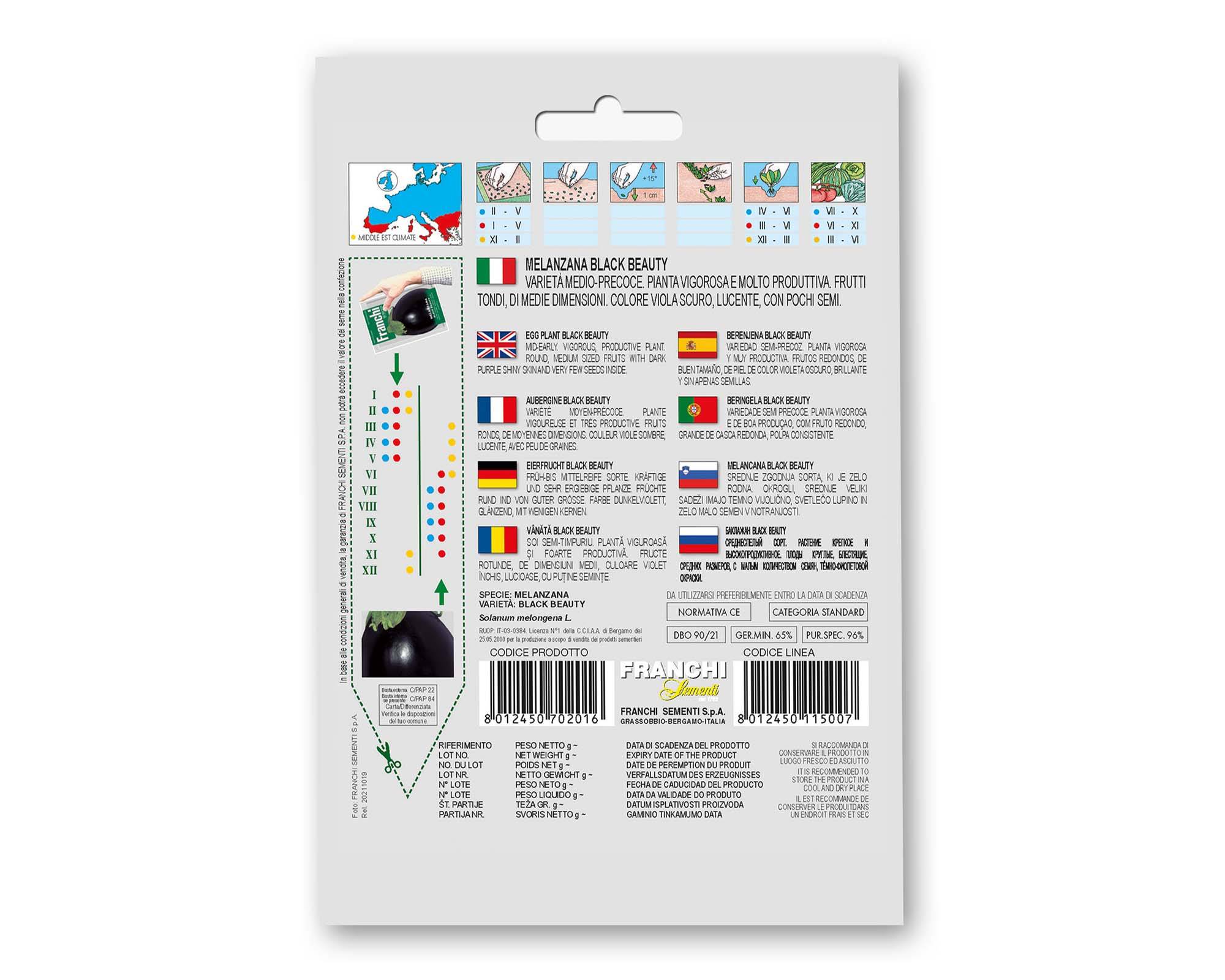 Semi di Melanzana Black Beauty - Franchi sementi - immagine 2