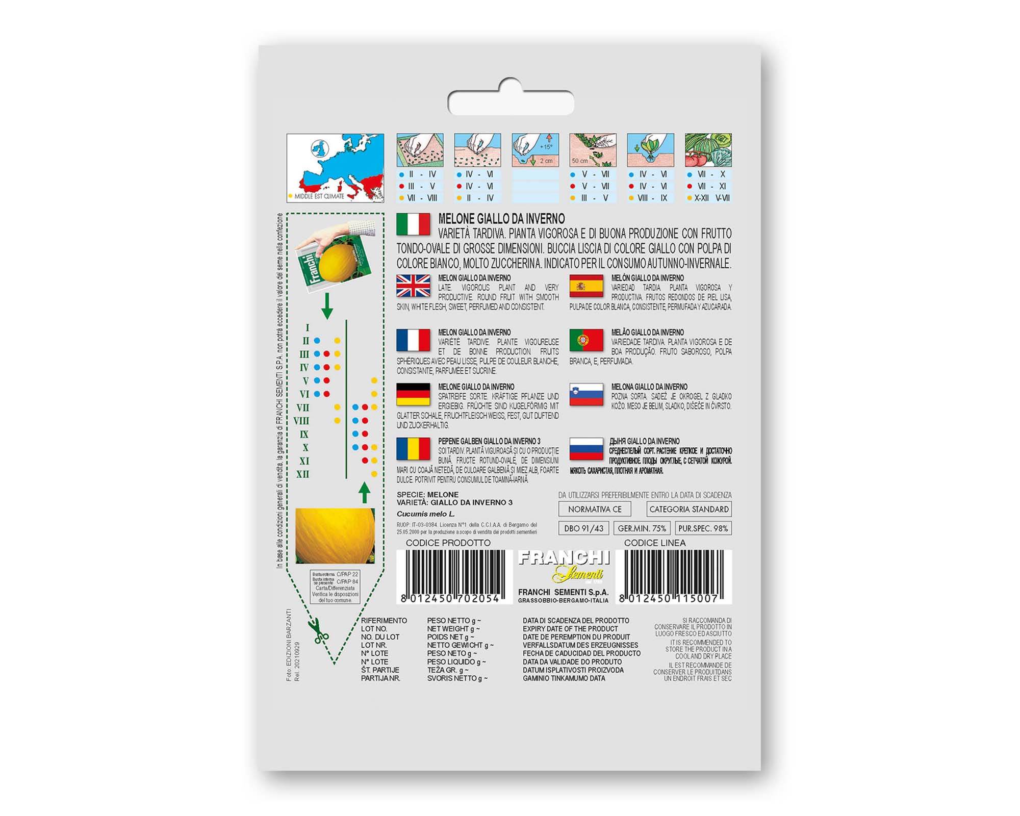 Semi di Melone Giallo da Inverno - Franchi sementi - immagine 2
