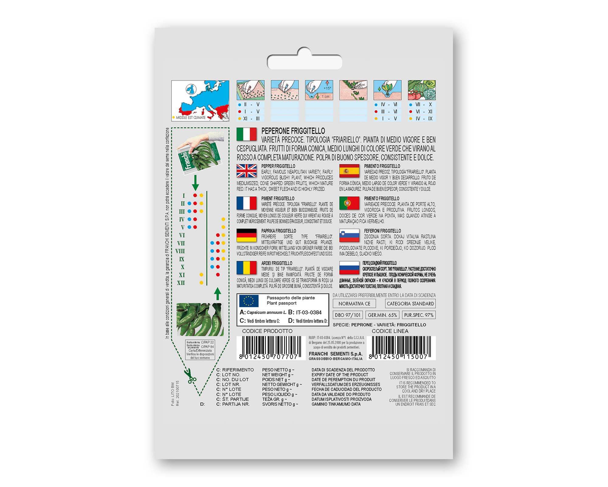 Semi di Peperone Corno Rosso - Franchi sementi - immagine 2