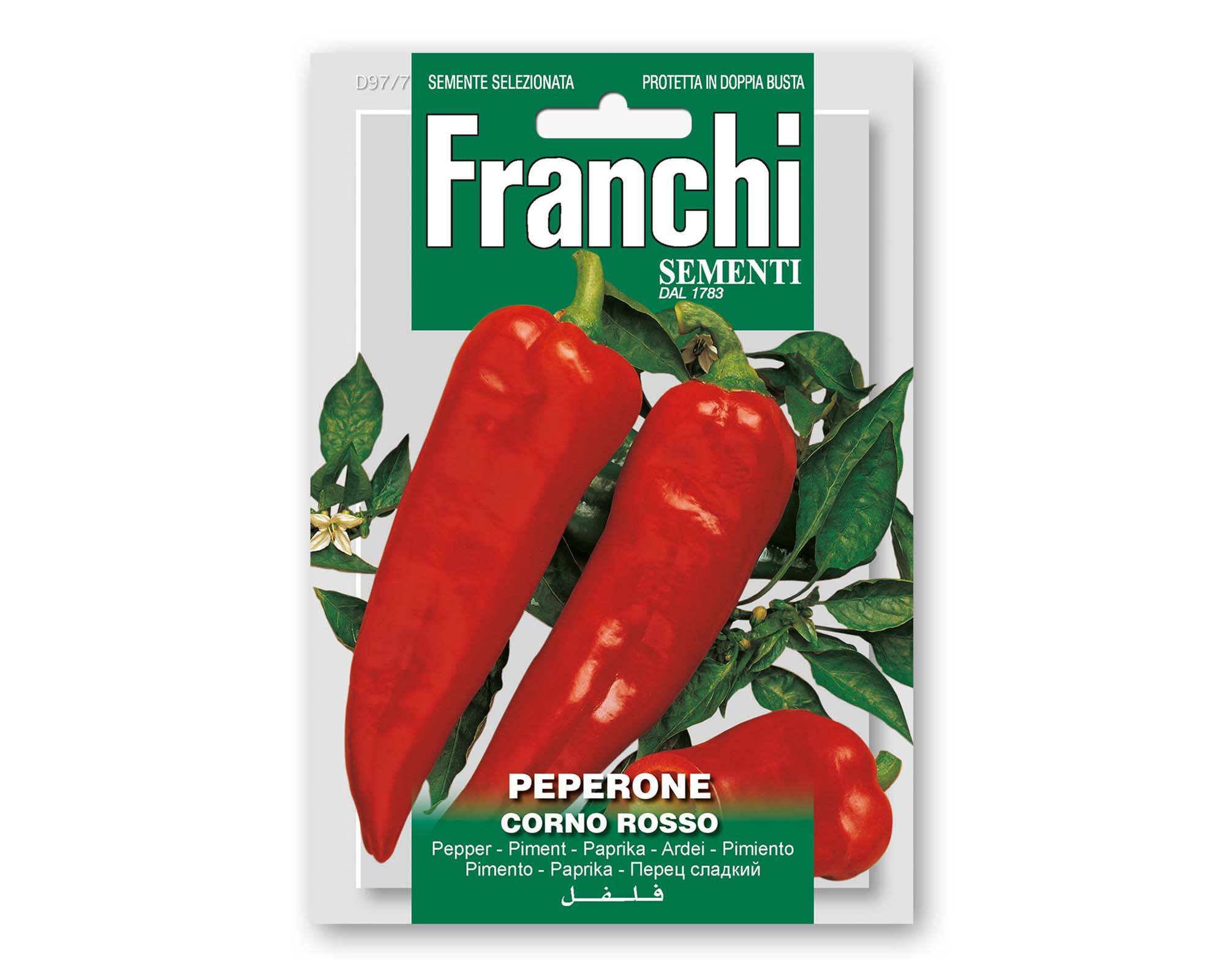 Semi di Peperone Corno Rosso - Franchi sementi