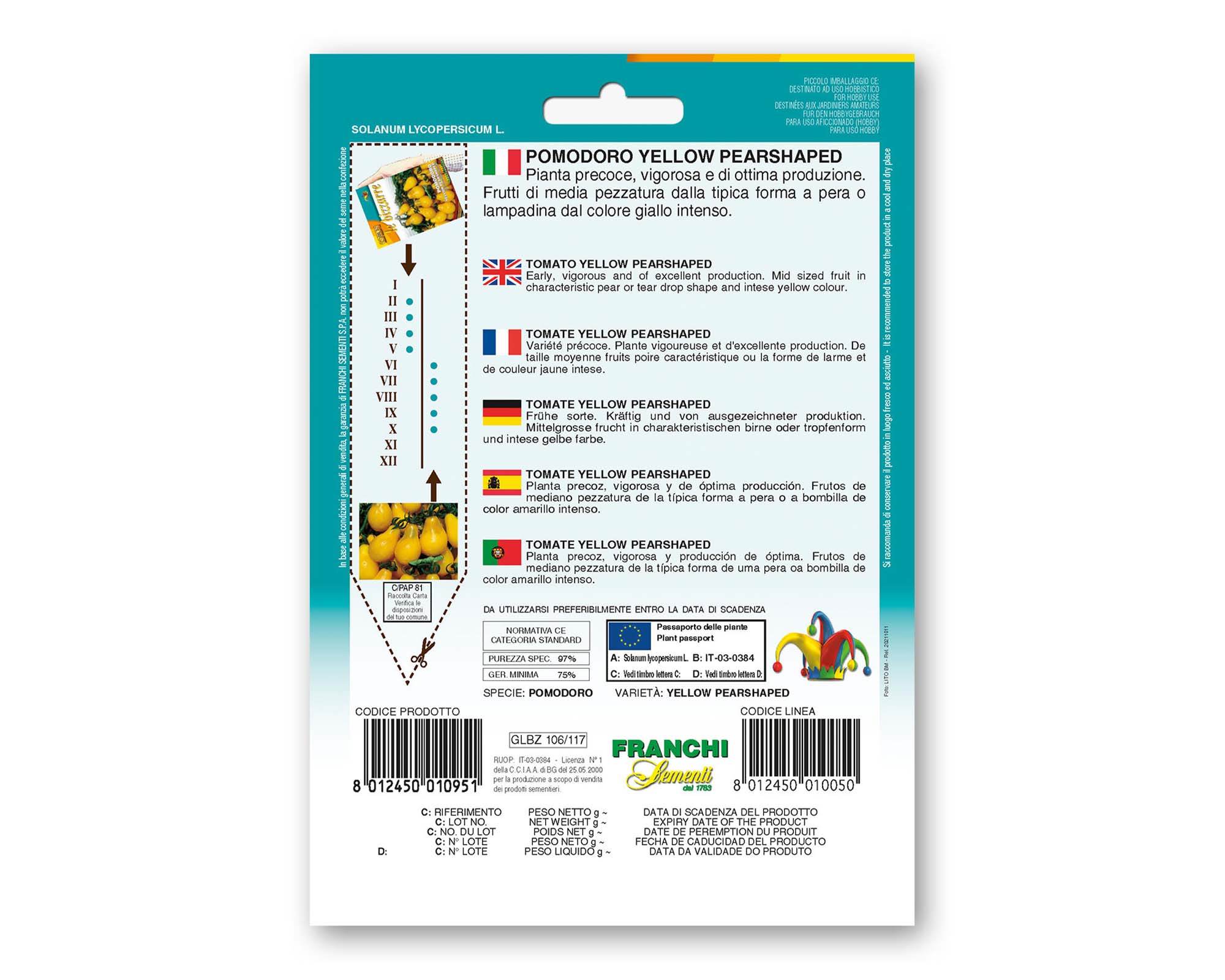 Semi di Pomodoro Yellow Pearshaped - Franchi sementi - immagine 2
