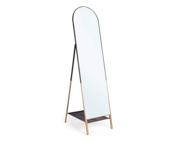Specchio Con Sostegno E Cornice Reflix 42×170 In Acciaio E Vetro – Bizzotto