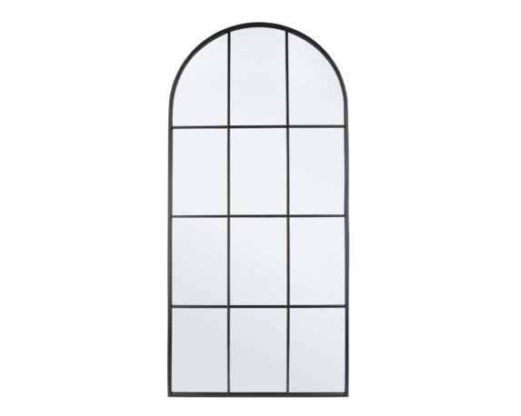 Specchio Con Cornice Window Nucleos Nero 80×170 In Metallo, Vetro E MDF – Bizzotto