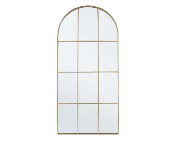 Specchio Con Cornice Window Nucleos Oro 80×170 In Metallo, Vetro E MDF – Bizzotto